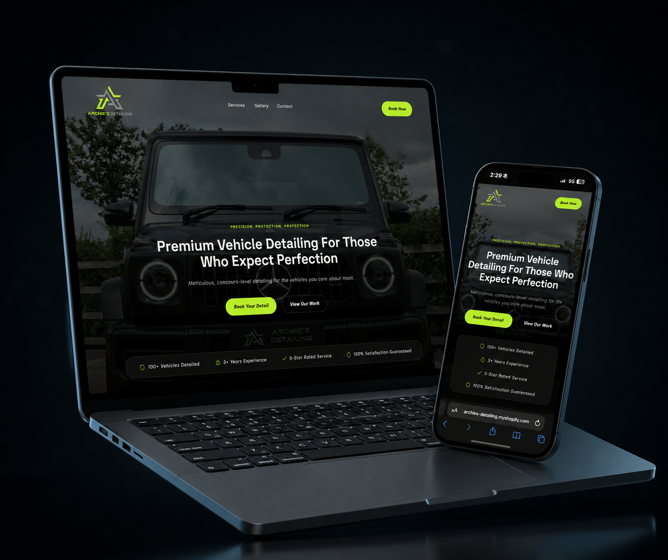 Archie's Detailing — Automotive / Detailing Shopify store preview