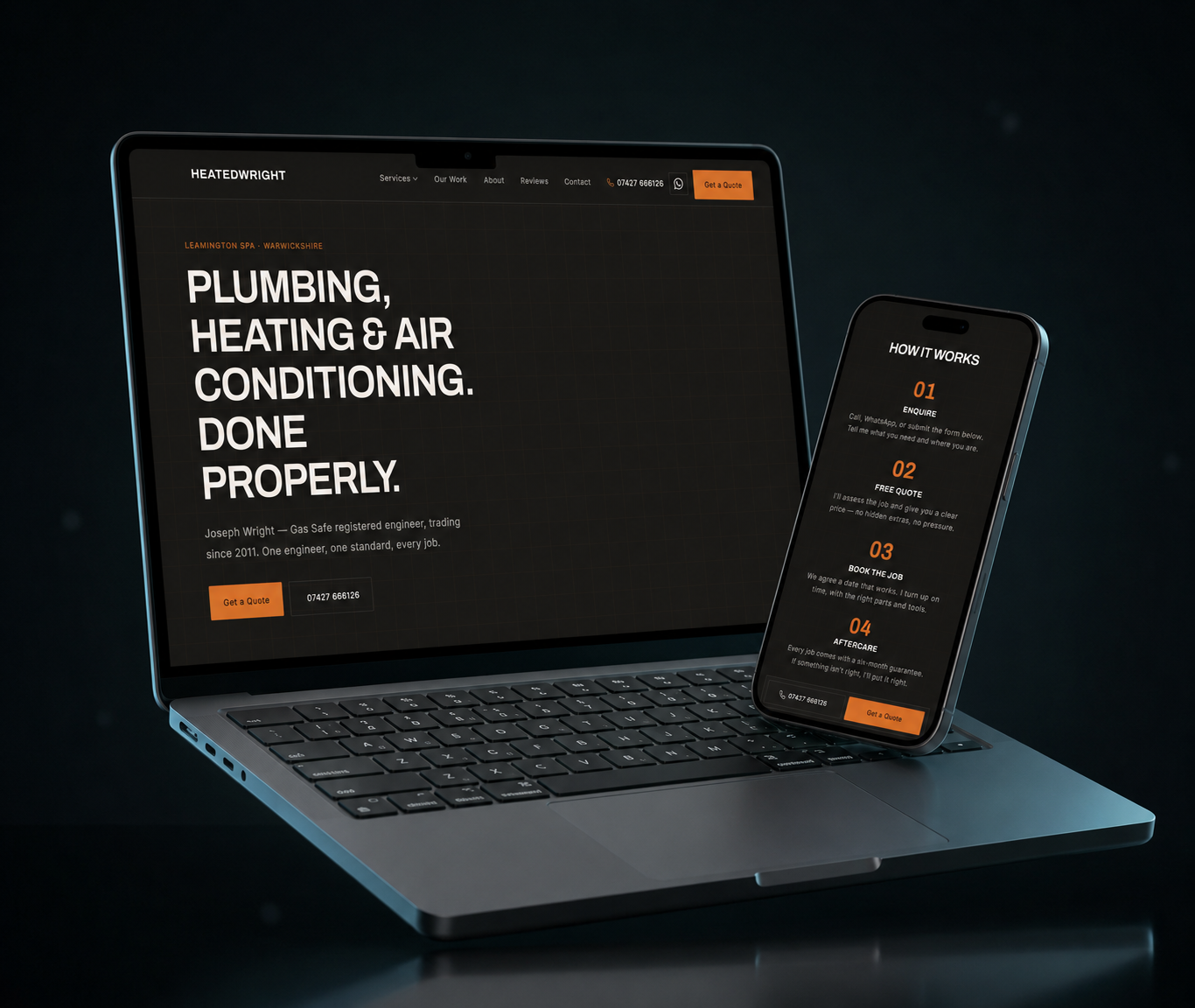 HeatedWright — Trades / Plumbing & Heating Shopify store preview